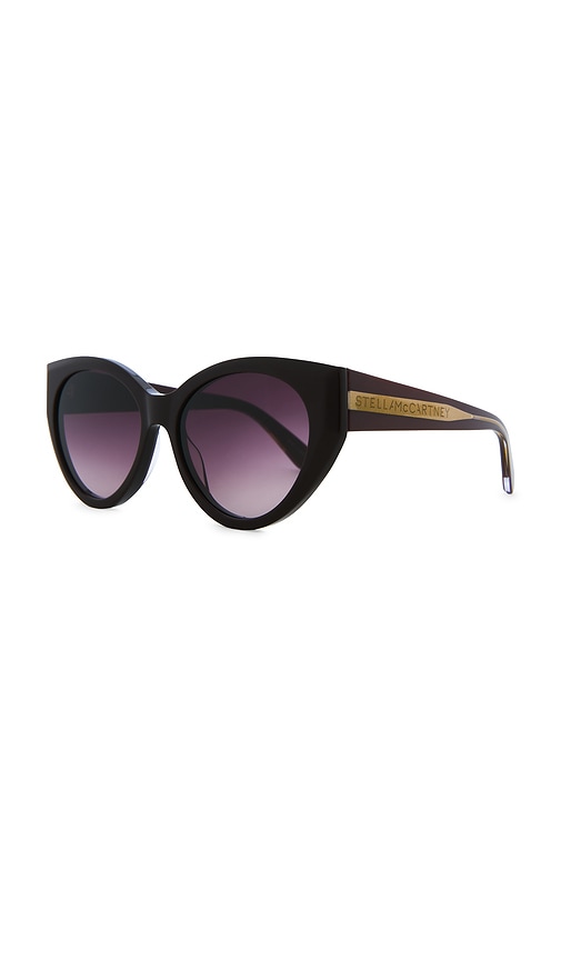 Stella McCartney Burgundy Square Falabella Butterfly Sunglasses w/Chain Temple Women Black Falabella Butterfly Sunglasses | Stella McCartney US main image 3