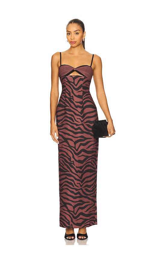 Sonya Moda Alba Gown In Burgundy