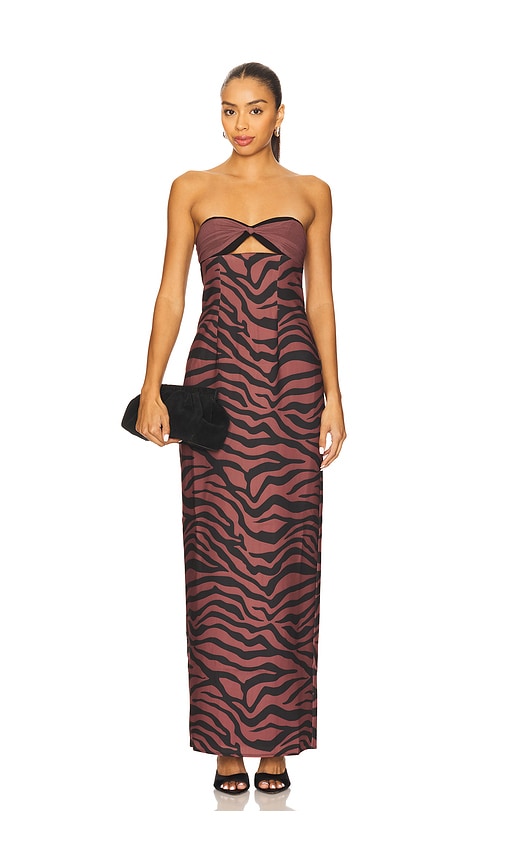 Sonya Moda Alba Gown In Burgundy