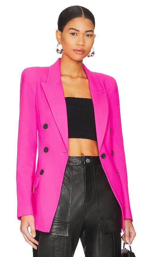 Smythe Pagoda Not A Double Breasted Wool Blazer In Pink | ModeSens