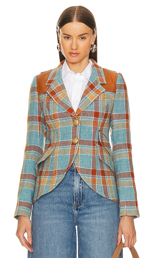 Smythe Hunting 西装 – Blue & Rust Plaid In Teal