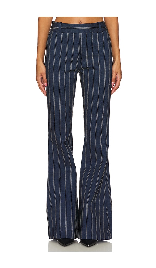 Shop Smythe Bootcut Pant In Indigo Stripe