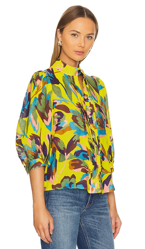 Shop Smythe Frontier Blouse In Tropical Yellow