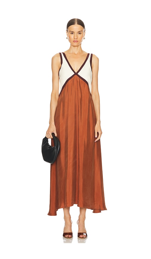 naomi colorblock maxi dress Sancia Naomi Dress in Ochre