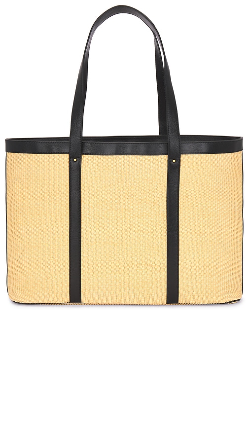 Shop Sancia X Revolve The Udine Raffia Tote In 黑色