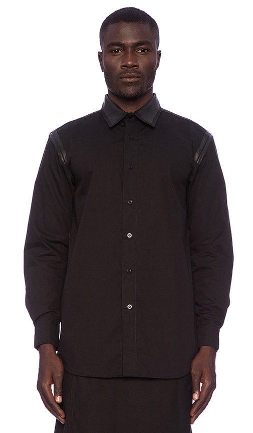 chemise cuir homme