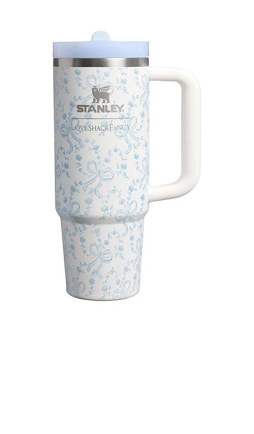 STANLEY x LoveShackFancy The Quencher Protour Flip Straw Tumbler 30oz in Coquette Bow Winter Ice