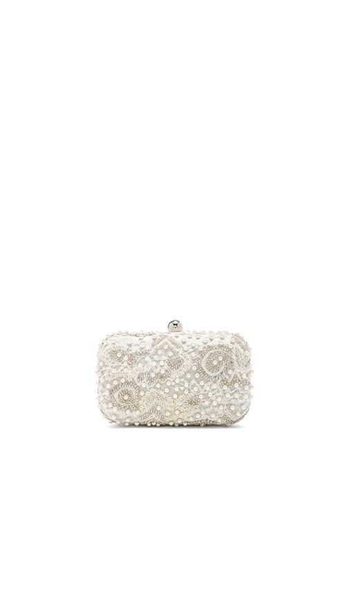 Santi Beaded Clutch in Silver REVOLVE