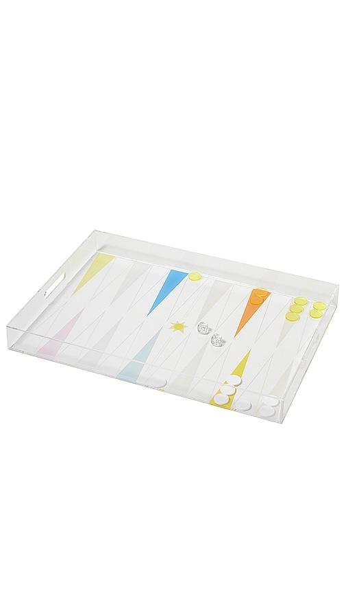 Shop Sunnylife Backgammon Cocktail Tray In White