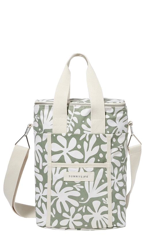Shop Sunnylife Canvas Drinks Bag In The Vacay Olive