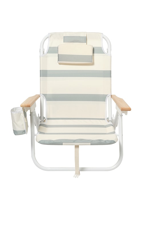 Sunnylife Deluxe Beach Chair in La Palma Sage Stripe