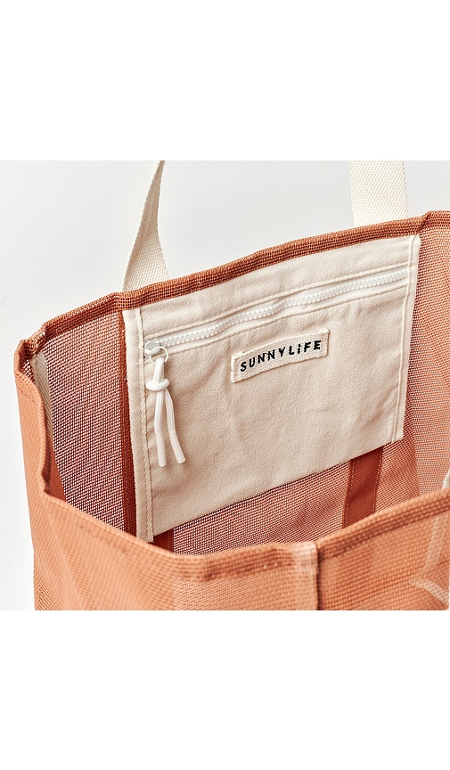  Sunnylife Strandtasche Mesh Beach Bag In Burnt Orange. 