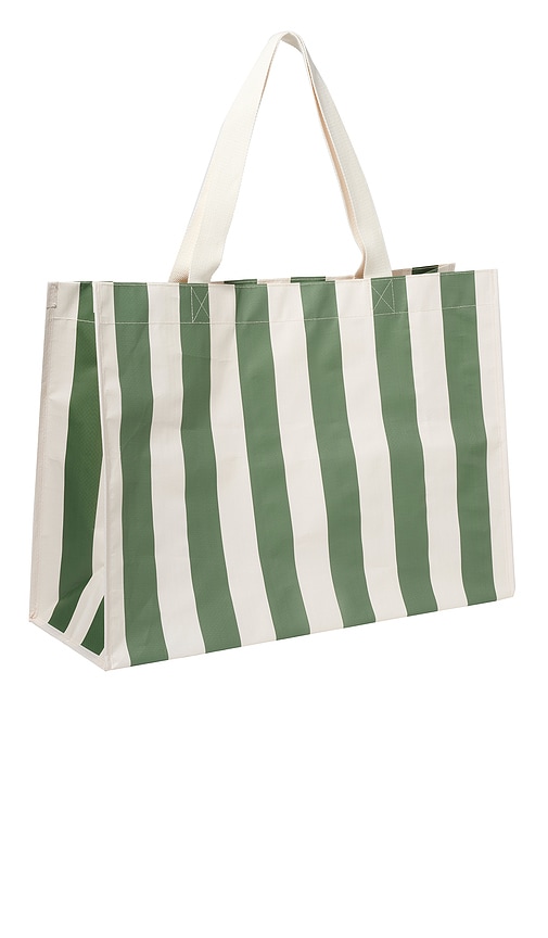 Shop Sunnylife Carryall Beach Bag In The Vacay Olive Stripe