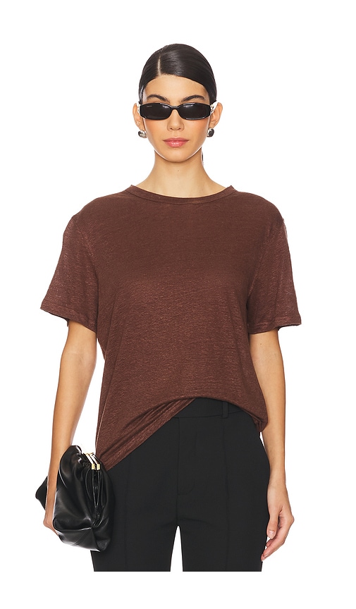 Shop Sold Out Nyc The Linen Perfect Tee In Chocolate