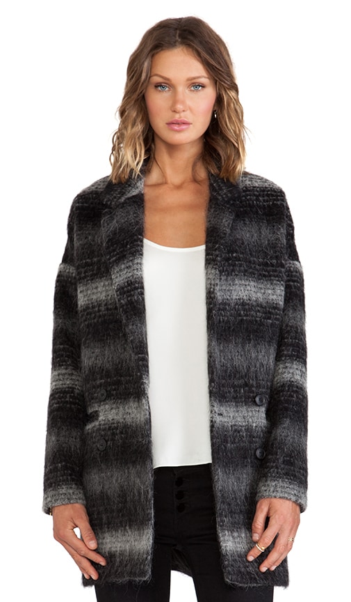 Michelle Plaid Wool Coat