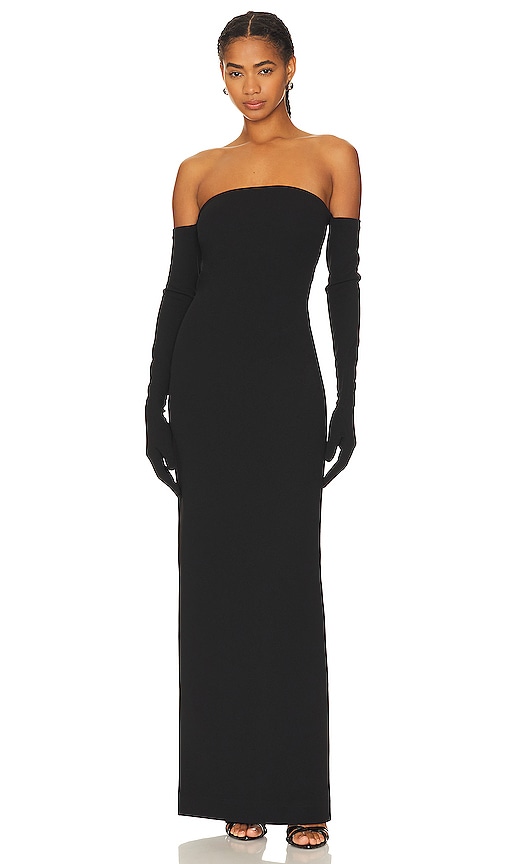 SOLACE London Tullia Maxi Dress in Black