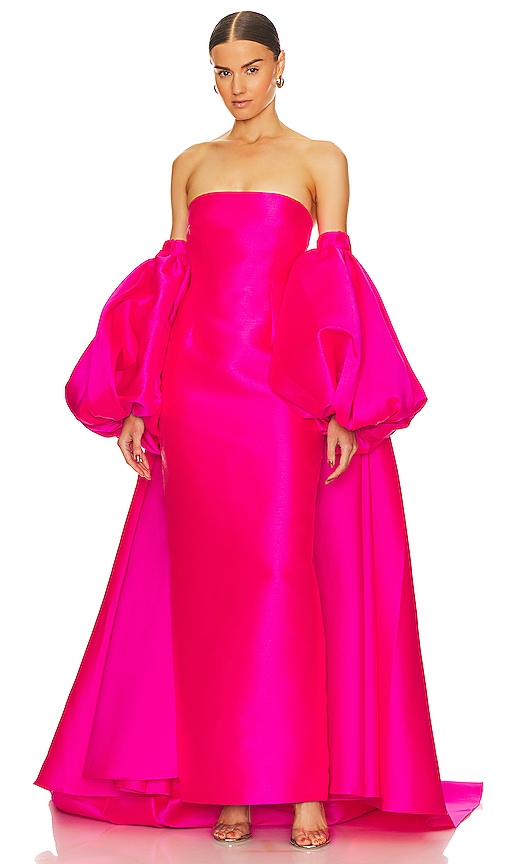 SOLACE London Lea Gown in Hot Pink | REVOLVE
