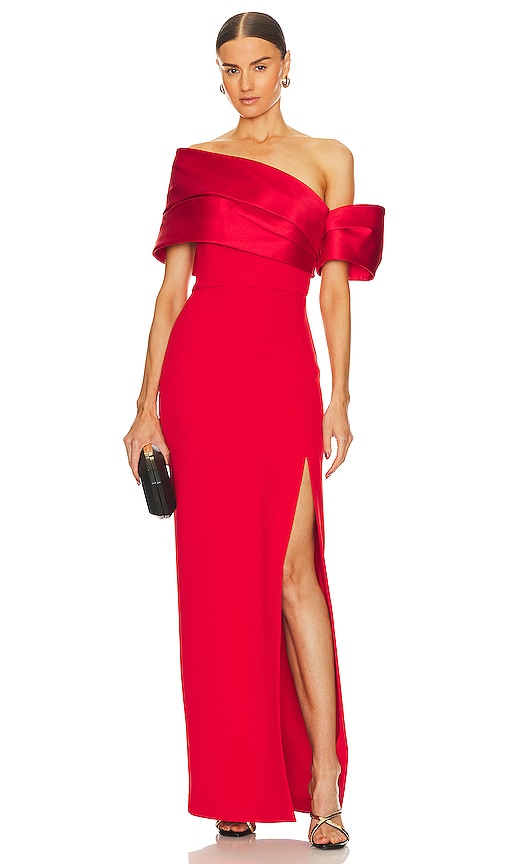SOLACE London Alexis Maxi Dress in Red | REVOLVE