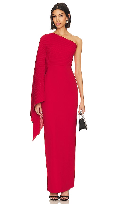 SOLACE London Lillia Maxi Dress in Red