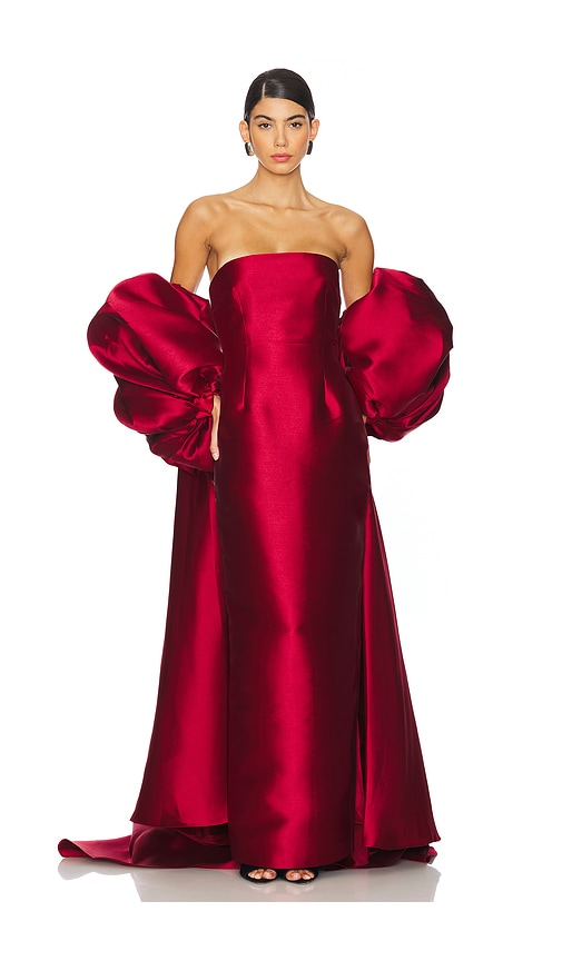 SOLACE London Lea Maxi Dress in Ruby | REVOLVE
