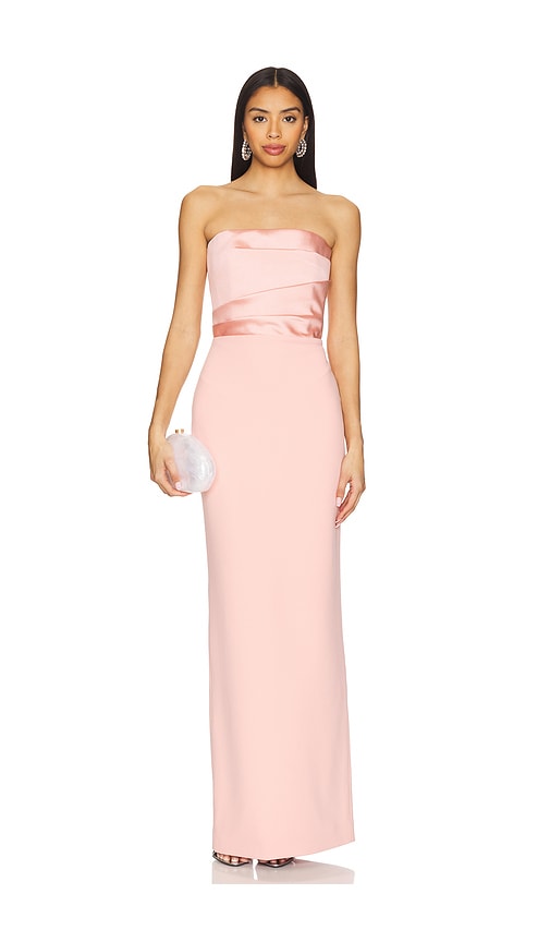 SOLACE London Afra Maxi Dress in Putty Pink | REVOLVE