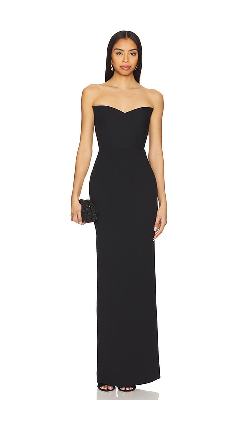 【SOLACE LONDON】Maeve マキシドレス The Maeve Maxi Dress in Black and Blush – Solace London