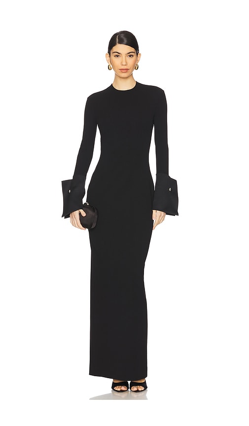 SOLACE LONDON Chloe ロング ドレス シンプル 関税込 SOLACE London Chloe Maxi Dress in Black | REVOLVE