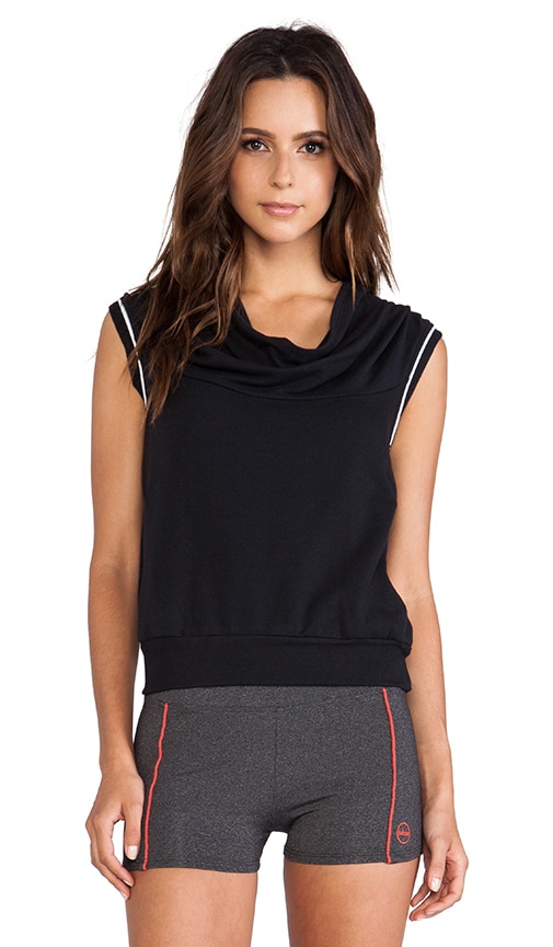 So Low Sleeveless Draped Hoodie