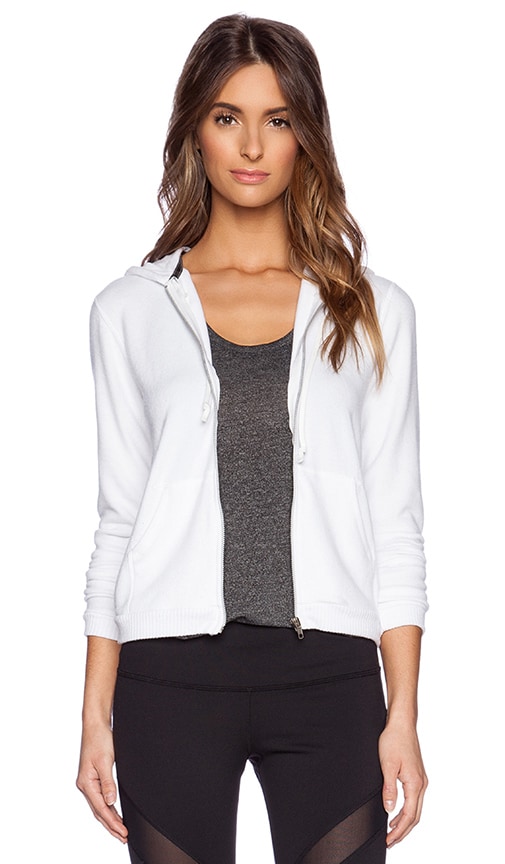 SOLOW Elbow Patch Hoodie in White REVOLVE