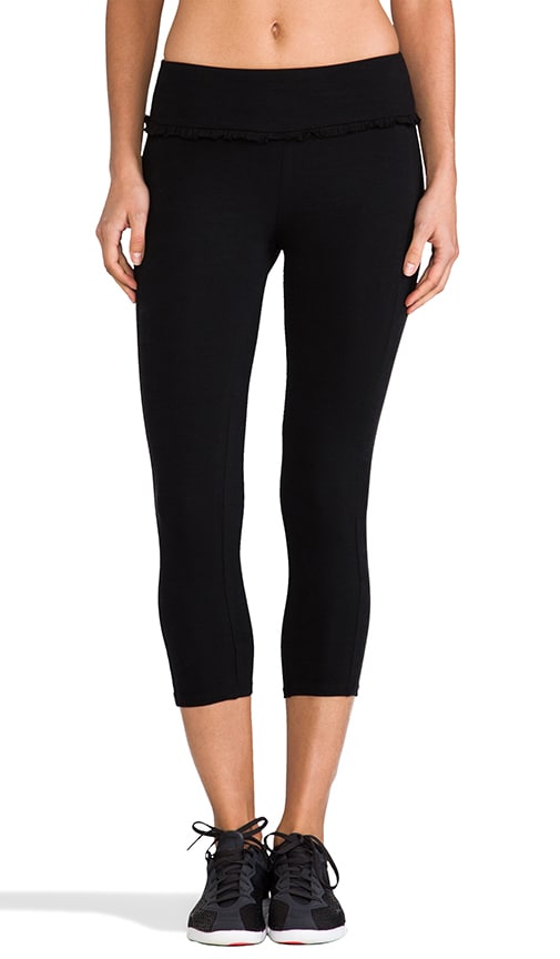 Crop Legging with Ruffle Waistband