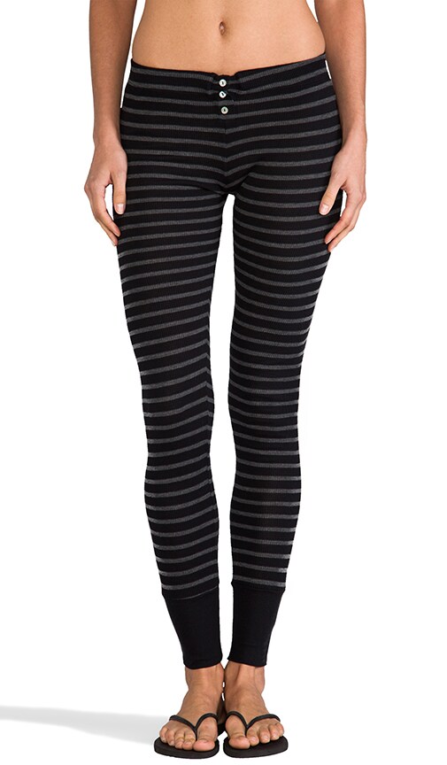 Stripe Thermal Button-Up Legging