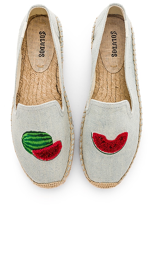 Soludos Watermelons Smoking Slipper in Chambray | REVOLVE