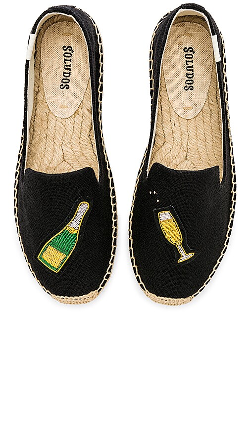 Soludos Cheers Smoking Slipper in Black 