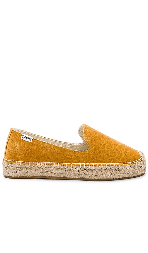 Soludos Suede Platform Smoking Slipper 