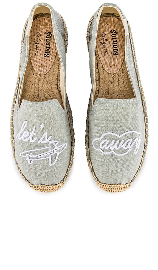 Soludos Let s Fly Away Espadrille Flatform Slippers In Chambray