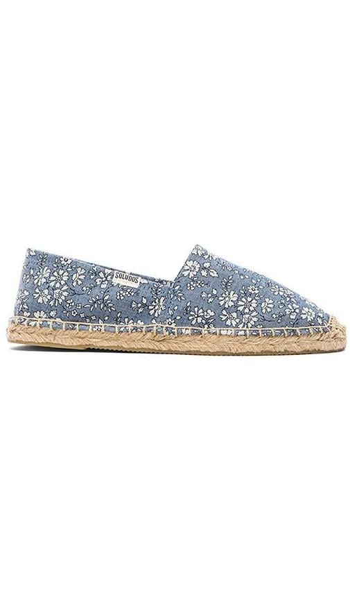 Denim Flowers Flat