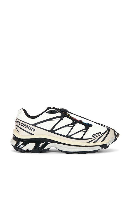 Salomon XT-6 Sneaker in Vanilla Ice, Black and Silver Cloud