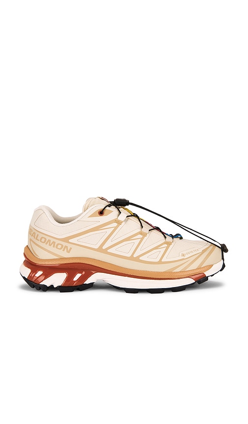 Salomon XT-6 GTX Sneaker in Almond Milk, Soft Clay & Burnt Ochre