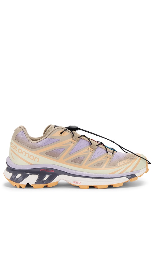 Salomon XT-6 SKYLINE Sneaker in White Pepper, Peach Quartz, & Orchid Petal