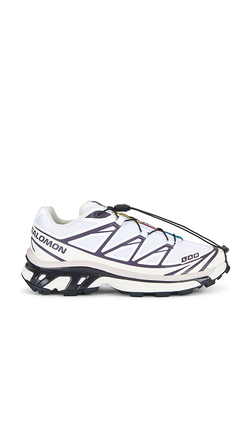 Salomon XT-6 Sneaker in White, Vanilla Ice & Plum Perfect