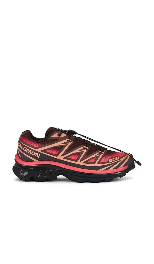 Salomon XT-6 Skyline Sneaker in Black Coffee, French Roast, & Rouge Red