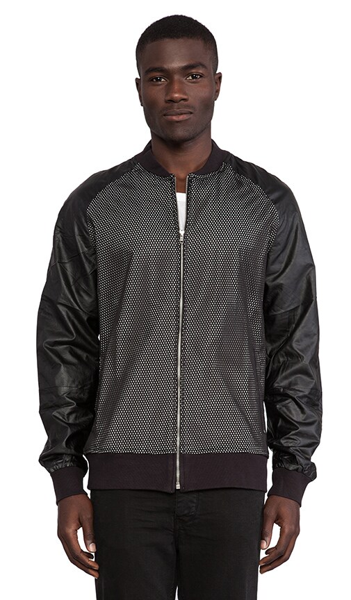 Damaged Goods Faux Leather Aerex Bomber