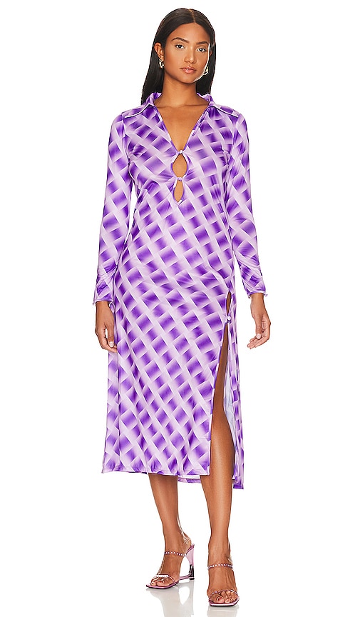 Shop Song Of Style Nevaeh Midi Dress In Purple