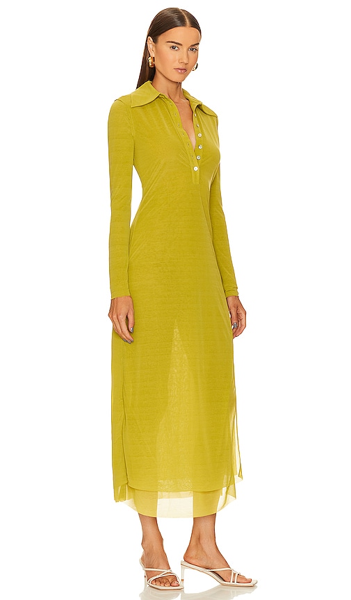 Shop Song Of Style Noma Midi Dress In Chartreuse