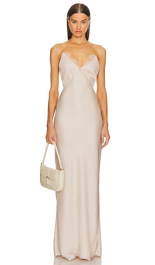 Song Of Style Yasmin Gown In Pale Champagne