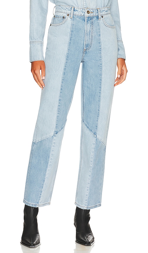 Song of Style Dagny Mixed Wash Jean in Light & Mid Blue | REVOLVE