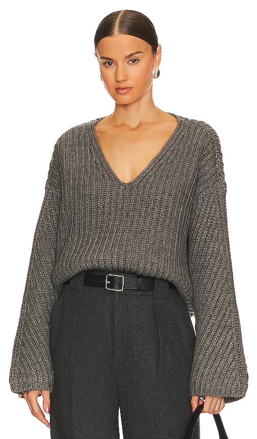 Song Of Style Laken Sweater In Charcoal Grey