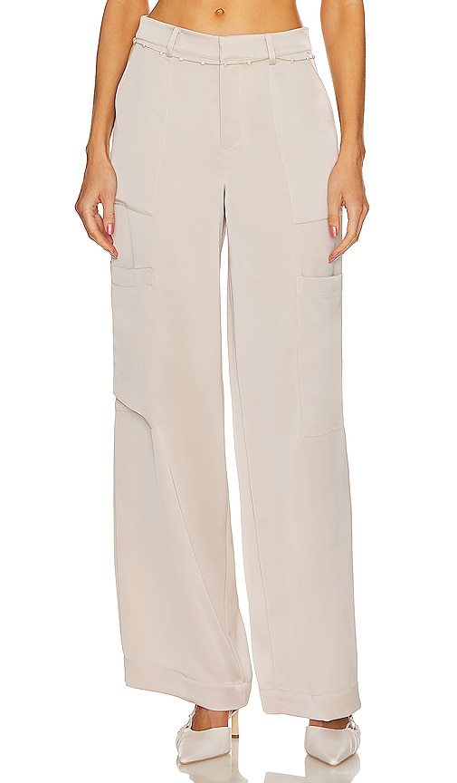 Song Of Style Ayah Cargo Trouser In Pale Champagne