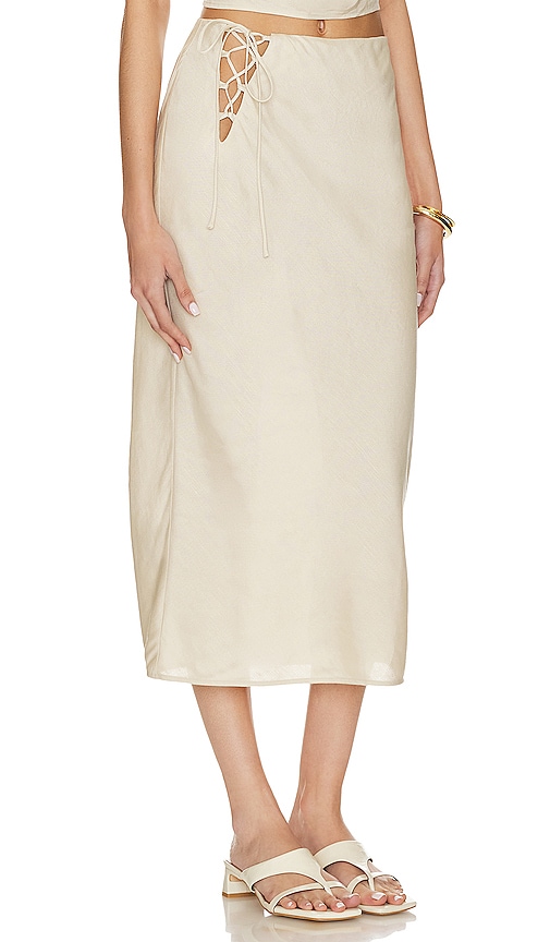 Shop Song Of Style Noa Skirt In Beige