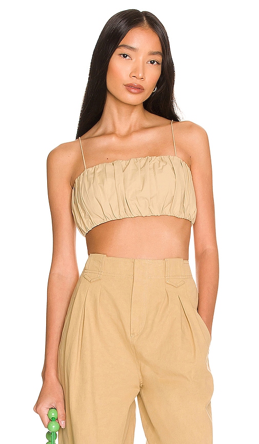 Song of Style James Crop Top in Light Brown